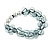 Fancy Transparent/ Silver Acrylic Bead Flex Bracelet - 18cm L - view 4