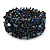 Stylish Peacock Glass Bead Flex Bracelet - 18cm L/ Medium - view 4