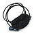 Cobalt Blue Shell Bead Flower Wired Flex Bracelet - Adjustable - view 5