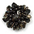 125g Chunky Black Ceramic Beads and Shell Nuggets Flex Bracelet - 18cm L - view 2