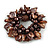 125g Chunky Brown Glass Beads and Shell Nuggets Flex Bracelet - 18cm L