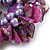 Chunky Purple Shell, Glass Bead Flex Bracelet - 20cm L/ Large - view 2