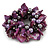 Chunky Purple Shell, Black/ Grey Glass Bead Flex Bracelet - 20cm L/ Large - view 4