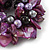 Chunky Purple Shell, Black/ Grey Glass Bead Flex Bracelet - 20cm L/ Large - view 3