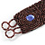 Handmade Boho Style Plum/ Purple Glass Bead Wristband Bracelet - 16cm L/ 2cm Ext - view 4