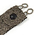Handmade Boho Style Grey/ Black Glass Bead Wristband Bracelet - 17cm L/ 2cm Ext - view 8