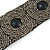 Handmade Boho Style Grey/ Black Glass Bead Wristband Bracelet - 17cm L/ 2cm Ext - view 5