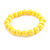 10mm Pineapple Yellow Acrylic Single Strand Bead Flex Bracelet - 18cm L - view 2