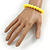 10mm Pineapple Yellow Acrylic Single Strand Bead Flex Bracelet - 18cm L - view 3
