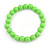 10mm Lime Green Acrylic Single Strand Bead Flex Bracelet - 18cm L - view 2