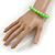 10mm Lime Green Acrylic Single Strand Bead Flex Bracelet - 18cm L - view 3