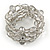 Statement Wide Dim Grey Glass Bead Multistrand Flex Bracelet - 20cm (Adjustable) Large - view 4