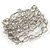 Statement Wide Dim Grey Glass Bead Multistrand Flex Bracelet - 20cm (Adjustable) Large - view 5