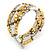 Multistrand Glass, Acrylic Bead Coiled Flex Bracelet (Silver, White, Gold, Bronze) - Adjustable - view 5