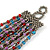 Handmade Multistrand Multicoloured Glass Bead Bracelet with Loop and Bar Closure - 17cm L - view 6