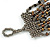 Handmade Multistrand Glass Bead Bracelet with Loop and Bar Closure (Grey, Black, Bronze) - 17cm L - view 5