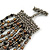Handmade Multistrand Glass Bead Bracelet with Loop and Bar Closure (Grey, Black, Bronze) - 17cm L - view 6