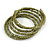 Olive Acrylic Bead Multistrand Coiled Flex Bracelet - Adjustable - view 4