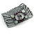 Light Grey Glass Bead and Shell Flex Bracelet - 18cm L - view 4