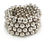 Disco Mirrored Acrylic Bead Coiled Flex Bracelet - Adjustable - view 3