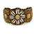 Handmade Boho Style Beaded, Shell Wristband Bracelet (Bronze, Cream) - 15cm L/ 2cm Ext - Small - view 6