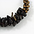 Handmade Semiprecious Stone Bronze Acrylic Bead Brown Cord Bracelet - 16cm L - Small - view 3