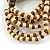 Multistrand Natural/ Brown Wood Bead Flex Bracelet - 17cm L - view 5