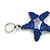 Blue Glass Bead Star Bracelet In Silver Tone - 18cm Long - view 5