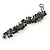 Black/ Grey Stone, Glass, Shell Cluster Bead Bracelet - 17cm L - view 3