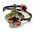 Multicoloured Shell Floral Flex Wire Bracelet - Adjustable - view 5