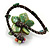 Multicoloured Shell Floral Flex Wire Bracelet - Adjustable - view 6