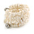 Off White Stone Flex Coiled Bracelet - Adjustable - view 3