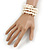 Off White Stone Flex Coiled Bracelet - Adjustable - view 2