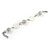 Silver Tone Wired Balls and White Sea Shell Beads Bracelet - 18cm L/ 5cm Ext - view 2