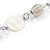 Silver Tone Wired Balls and White Sea Shell Beads Bracelet - 18cm L/ 5cm Ext - view 4
