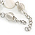 Silver Tone Wired Balls and White Sea Shell Beads Bracelet - 18cm L/ 5cm Ext - view 5