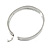 Silver Plated Oval Bangle Bracelet with Clear Crystal Accent - 18cm L - view 5
