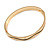 Gold Plated Oval Bangle Bracelet with Clear Crystal Accent - 18cm L - view 5