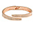 Stylish Clear Crystal Geometric Hinged Bangle Bracelet In Rose Gold Tone - 19cm L - view 4