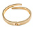 Stylish Clear Crystal Geometric Hinged Bangle Bracelet In Gold Tone - 19cm L - view 4
