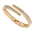Stylish Clear Crystal Geometric Hinged Bangle Bracelet In Gold Tone - 19cm L