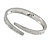 Stylish Clear Crystal Geometric Hinged Bangle Bracelet In Silver Tone - 19cm L - view 4