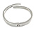 Stylish Clear Crystal Geometric Hinged Bangle Bracelet In Silver Tone - 19cm L - view 5