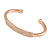 Rose Gold Tone Polished Crystal Bar Cuff Bracelet - 19cm L - view 4