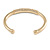 Gold Plated Polished Crystal Bar Cuff Bracelet - 19cm L - view 5