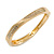 Gold Plated Clear Crystal 'Twist' Hinged Bangle Bracelet - 19cm L - view 3