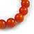 12mm Burnt Orange Semiprecious Round Stone Bead Flex Bracelet - 17cm L - view 4