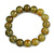12mm Olive Semiprecious Round Stone Bead Flex Bracelet - 17cm L