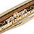 Stylish Gold, Brown, Snake Print Faux Leather with Crystal Detailing Magnetic Bracelet In Matt Gold Finish - 18cm L - view 6