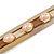 Stylish Gold Caramel Faux Leather with Glass Bead Detailing Magnetic Bracelet In Matt Gold Finish - 18cm L - view 4